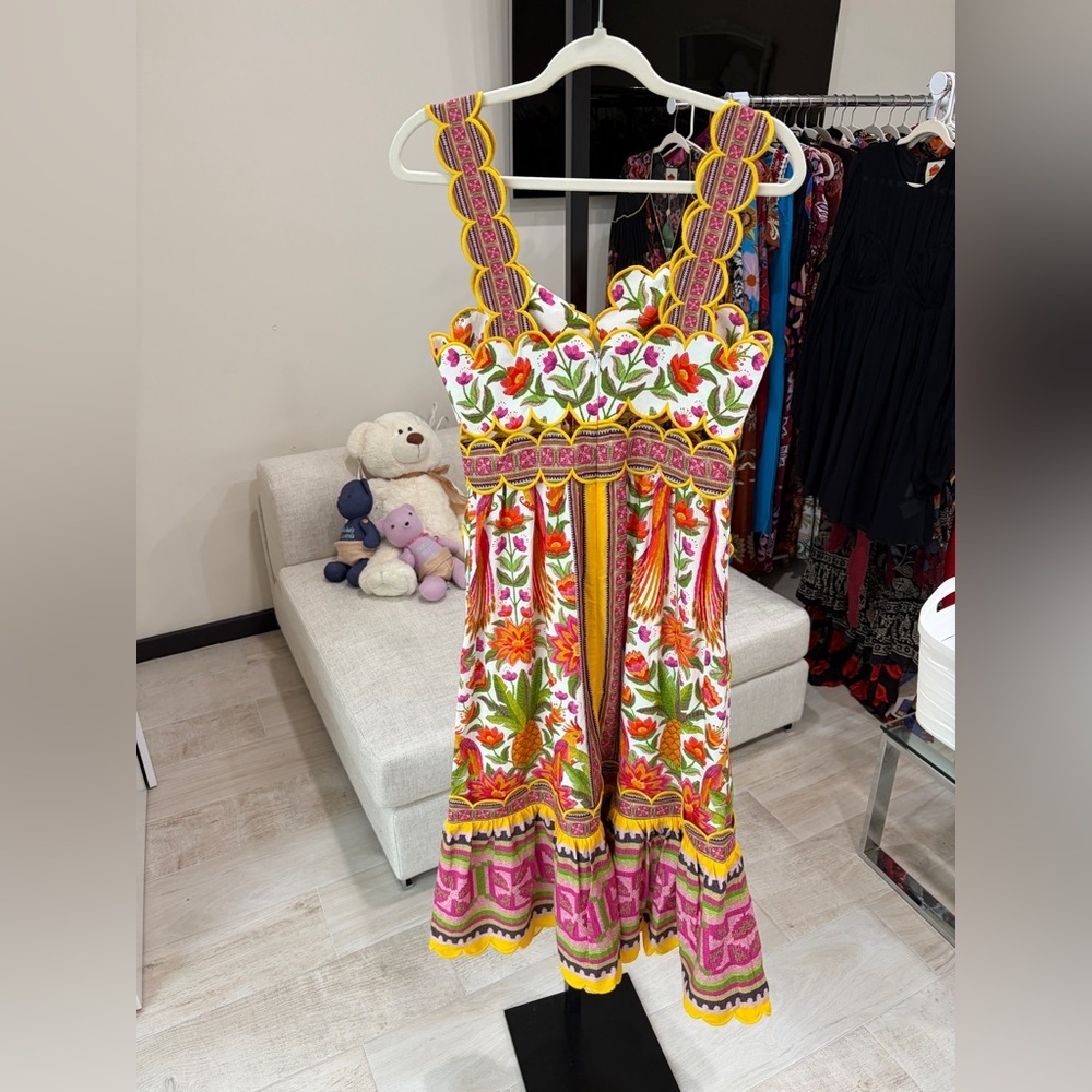 FARM Rio ARARAIS OFF-WHITE MIDI DRESS - Picture 10 of 12